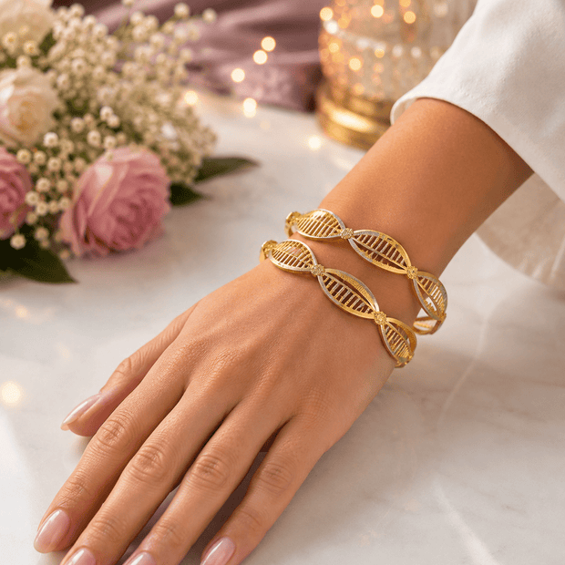 Bhavmayi Leafline Openwork Bangles - bhavmayi