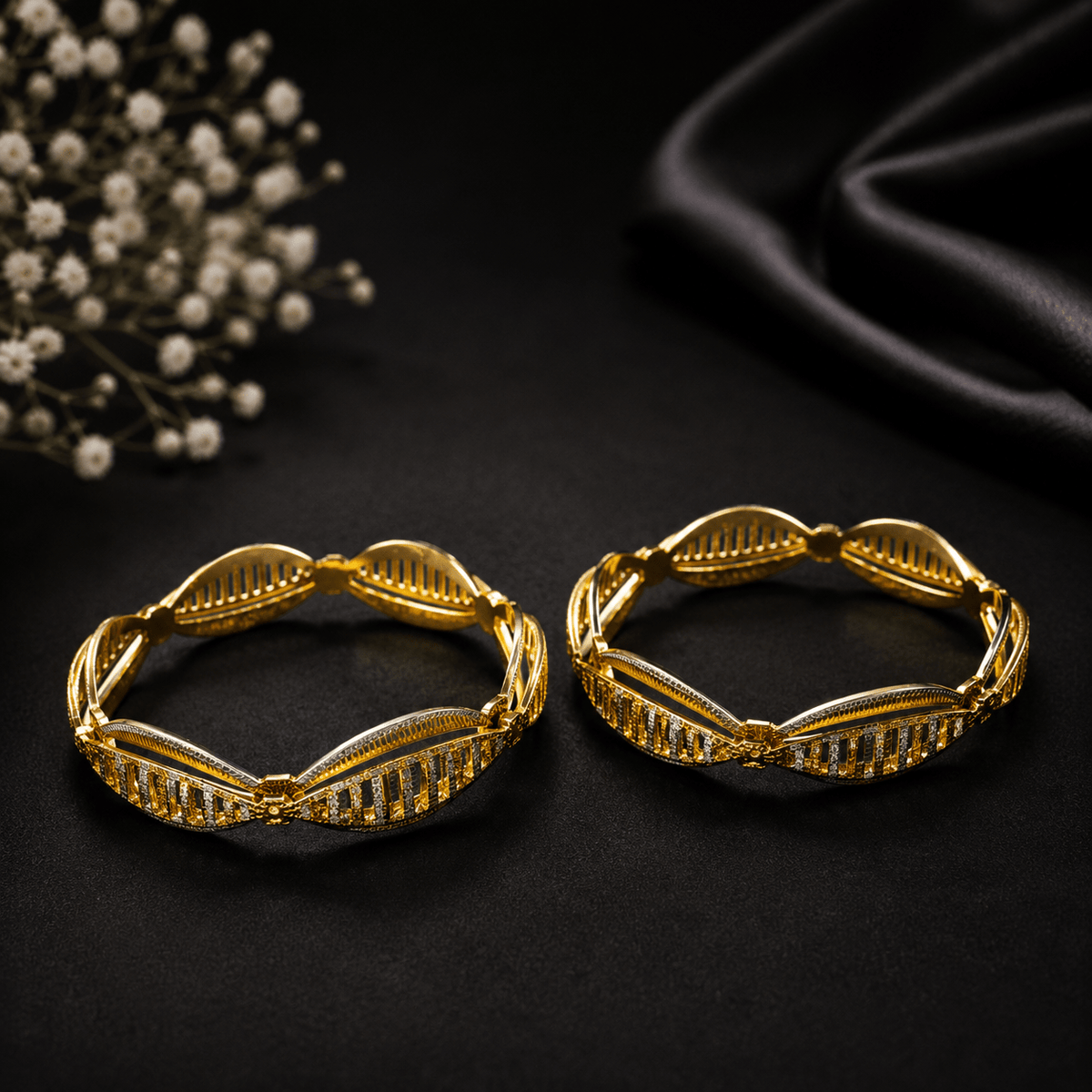 Bhavmayi Leafline Openwork Bangles - bhavmayi