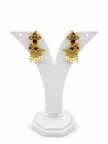 Bhavmayi Multicolour Floral Pearl Pendant Necklace Set - bhavmayi