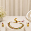 Bhavmayi Rajwada Floral Ruby & Emerald Necklace Set - bhavmayi