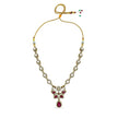 Bhavmayi Regal Peacock-Motif Ruby, Diamond-Polki-Style Heritage Necklace Set with Earrings - bhavmayi