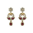 Bhavmayi Regal Peacock-Motif Ruby, Diamond-Polki-Style Heritage Necklace Set with Earrings - bhavmayi
