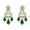 Bhavmayi Royal Chandbali Red Ruby Kite-Drop Statement Earrings with Intricate Gold Filigree Accent - bhavmayi