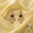 Bhavmayi Royal Heart-Drop Emerald & Gold Filigree Statement Earrings - bhavmayi