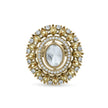 Bhavmayi Royal Polki Emeralds and Diamonds Mandala Statement Ring - bhavmayi