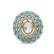 Bhavmayi Royal Polki Emeralds and Diamonds Mandala Statement Ring - bhavmayi