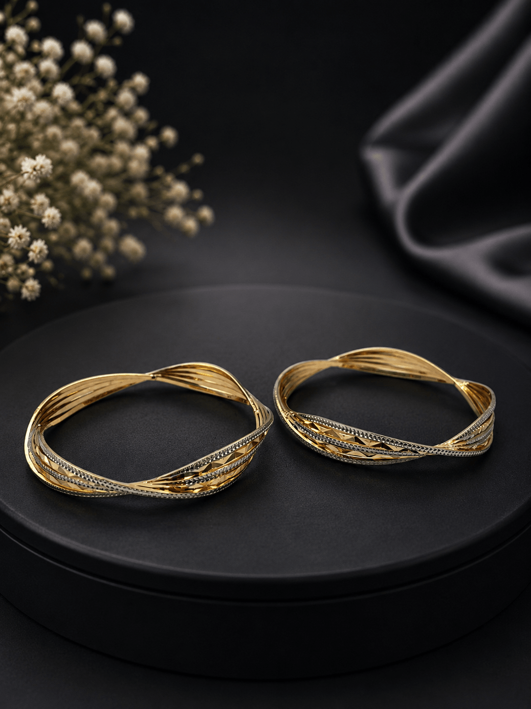Bhavmayi Royal Wave Dual-Tone Bangles - bhavmayi