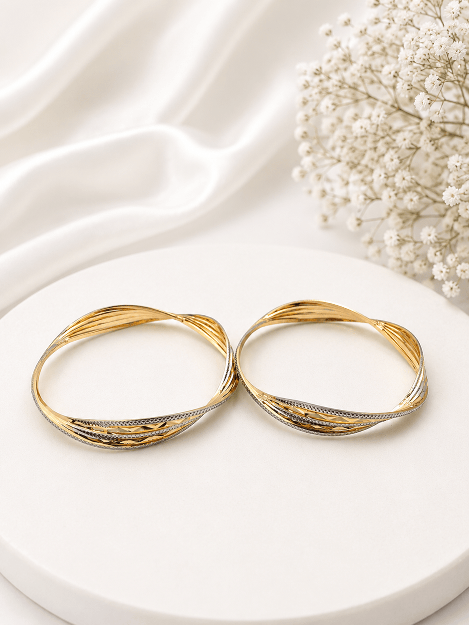 Bhavmayi Royal Wave Dual-Tone Bangles - bhavmayi