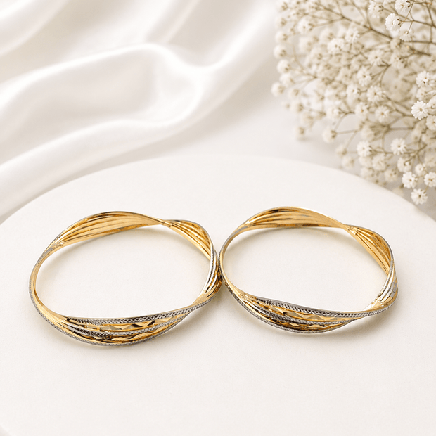 Bhavmayi Royal Wave Dual-Tone Bangles - bhavmayi