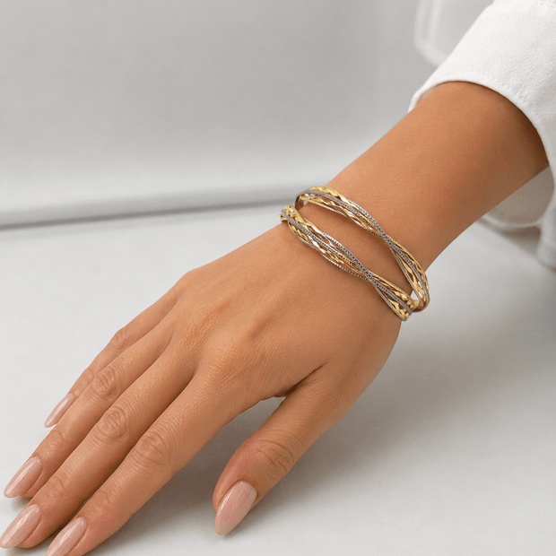 Bhavmayi Royal Wave Dual-Tone Bangles - bhavmayi