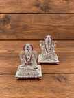 Silver-Tone Temple Motif Jewellery Pair | Bhavmayi