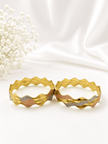 Bhavmayi Tri-Tone Wavy Grace Bangle Set - bhavmayi