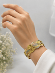 Bhavmayi Tri-Tone Wavy Grace Bangle Set - bhavmayi