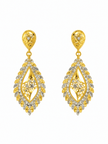 Bhavmayi Two-Tone Leaf Motif Teardrop Necklace & Earrings Set - bhavmayi