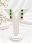 Elegant Green Emerald Necklace & Earrings Jewellery Set for Women - bhavmayi
