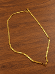 Men's gold chain with repeating geometric link design - bhavmayi