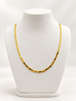 Men's gold chain with repeating geometric link design - bhavmayi